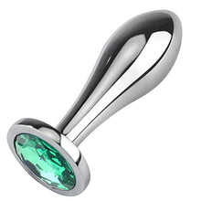 Load image into Gallery viewer, Anal Butt Plug, 3Pcs Set Safety Metal Anal Butt Plug Sex Toy with Crystal Diamond Beginner Anal Toy for Adult Unisex (Green)
