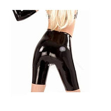 Load image into Gallery viewer, High Waist Latex Tight Shorts Boxer Rubber Black Underwear Size XXS-XXL (No Zip),Black,Custom Made

