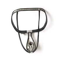 Load image into Gallery viewer, LESOYA Male Stainless Steel Invisible Chastity Belt Adjustable Slave Bondage Briefs Penis Restraint Device
