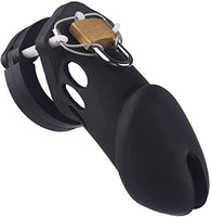 Silicone Chastity for Men Breathable Chastity Device, Cock cage Chastity Devices Lightweight Sexual Wellness Black