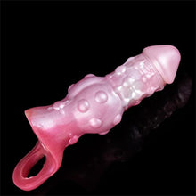 Load image into Gallery viewer, 7.16&quot; Monster Penis Sleeve Enlarger Silicone Penis Extension Sleeve with Cock Ring, Soft Men Penis Extender Cock Enlargement Male Adult Sex Toy
