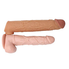 Load image into Gallery viewer, Beautihome Flesh Color Couple Membrum Case Cover 8.4 Overstriking Ipsism Intrest Stick Wand Fun Rod Sleeve Bigger Thicker Longer
