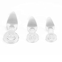 Load image into Gallery viewer, Aptitan 3 Pieces Glass Butt Plug Set Crystal Butt Plug Training Kit with Smooth Flat Base for Beginners and Advanced Men and Women Aptitan
