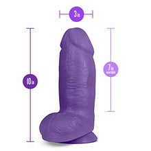 Load image into Gallery viewer, Blush Au Naturel Chub - 10 Inch Long - Fat 3&quot; Thick Dildo - Ultra Soft Sensa Feel Dual Density for Comfort - Suction Cup for Hands Free Play - Sex Toy for Men Women Couples - Purple
