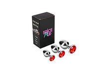 Load image into Gallery viewer, 3-Pack Luxury Metal Jewelry Anal Butt Plug,by SpicMup, Anal Stimulation Toy, Anal Sex Toys Kik (Red)
