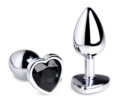 Black Heart Gem Anal Plug - Medium