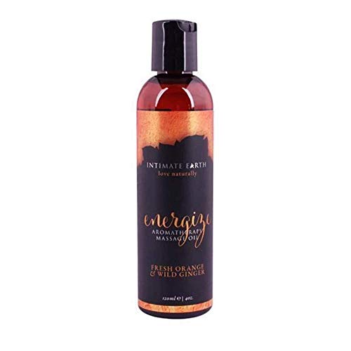 Intimate Earth Massage Oil - Energize - Orange & Ginger 4oz