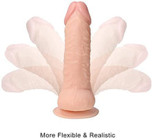 Load image into Gallery viewer, 8.7 Silicone Huge Penis for Women Beginner with Hands-Free Play Flexible Realistic Dildo Soft Lifelike Thick Anal Dildo for Men G spot
