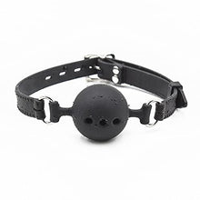 Load image into Gallery viewer, Soft Silicone Gag Ball BDSM Oral Bondage Gear Fetish Open Mouth Breathable Sex Toys for Couples Cosplay Slave Exotic Accessories (Black)
