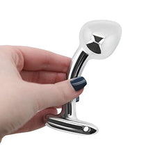 Load image into Gallery viewer, Metal Weighted Prostate Pull Bead Plug with Curved Handle Small
