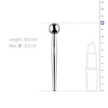 Load image into Gallery viewer, Sinner Gear Penis Plug Made of Metal, with Ball - ( Length 10 CM &amp; Input 8 CM) Dilator for Extreme Adult Play - urethral Sounds
