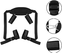 Load image into Gallery viewer, Sex Restraintants Set for Couple Adjustable Sexy Straps Restraints Bondaged Kit Wrist and Ankle Cuff Position Assistance Sex Bondaged Arm and Leg Tied Up Chain with Handcuff, Black-c
