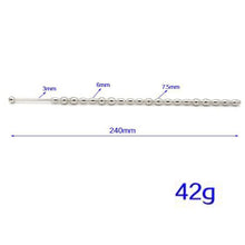 Load image into Gallery viewer, NHEHSFU 240mm Electric Shock Urethral Sound Smooth Urethral Plug Penis Band Electro Sex Urinary Dilator Medical Grade Stainless Steel Urethra Masturbation Rod
