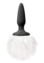 Load image into Gallery viewer, Bunny Tails Mini Anal Plug Silicone Non Vibrating - White Fur
