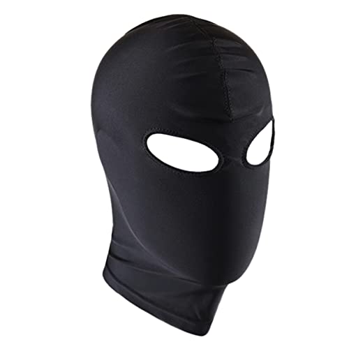 Sxiwei Men Woman Unisex Full Face Cover Hood Mask Blindfold Open Eye Mouth Headgear Cosplay Costumes Black Type D Medium