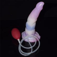 Load image into Gallery viewer, Realistic Ejaculating Squirting Dildo with Suction Cup, Knotted Dildos with Balls, Silicone Animal Dildo, Flexible Huge Dildo, Anal Dildo Adult Sex Toys (Light Purple)
