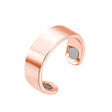 Load image into Gallery viewer, Rings Size 12 Women Set Adjustabl Rings Stainless Therapeutic Magnet MenLasting Ring Magnetic (Rose Gold, One Size)
