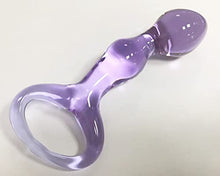 Load image into Gallery viewer, CCHW Glass Dildo Anal Beads, Crystal Anal Beads Pleasure Wand Butt Plug G-spot P-spot Massager Pleasure Wand Penis Anal Sex Toys for Men Women, Light Purple
