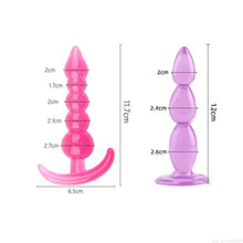 Load image into Gallery viewer, Soft Anal Dildo Butt Plug Adult Gay Phalluses Anal Plug Beads G-spot Erotic Sex Toys for Men Women (Color : Blcak-1)
