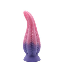 Load image into Gallery viewer, Dakken Tentacle Suction Cup Fantasy Dildo - Creamy Pink/Purple Heart Colors - Handmade in The USA (XL)
