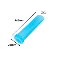 Load image into Gallery viewer, XL XXL Super Elastic Silicone Sleeve for Penis Extender Pump Silicone Glans Protector Cap Replacement Clamping Kit (Blue XL XXL)
