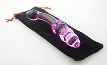 Load image into Gallery viewer, CCHW Pink Glass Dildo Pleasure Wand Penis -- Crystal Anal Beads Butt Plug Personal Massager G-Spot Stimulation Adult Sex Toy 1.0 Count
