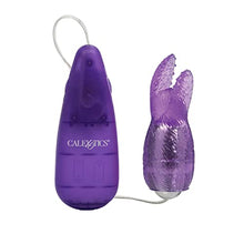 Load image into Gallery viewer, CalExotics Pocket Exotics Bunny Bullet - Vibrator with Rabbit Tickler - Sex Toys for Couples - Adult Vibe Egg Massager - Purple
