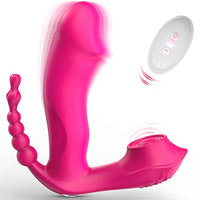 G Spot Clitoral Anal Vibrator Sex Toy with 7 Vibration Modes Waterproof Rechargeable Rose Toy Adult Toy for Women