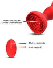 Load image into Gallery viewer, Anal Butt Plug Sex Toys Rose Sex Stimulator for Women, Vibrating Butt Anal Plugs, Remote Control Buttplug Thruster Massage Vibrator with 10 Modes &amp; Red Rose Base, 2023 New Waterproof Silicone SM Toy
