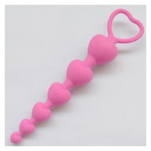 Load image into Gallery viewer, IXOUP Heart Beads Soft Anal Plug Anus Toys Big Balls Silicone G-Spot Stimulating Butt Plugs Adult Sex Couple Sexy Erotic Accessories (Color : 6)
