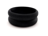 M2m Cock Ring - Silicone - Super Stretch - Black