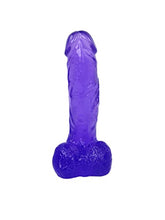 Load image into Gallery viewer, Get Lucky 7 Inch Jelly Dong Flexible Latex-Free Sex Toy for Adults, Purple
