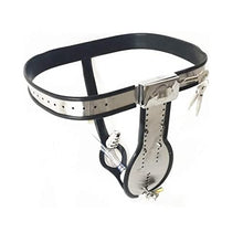 Load image into Gallery viewer, LESOYA Male Stainless Steel Chastity Belt Adjustable T-Type BDSM Bondage Briefs Restraint Device with Cock Cage
