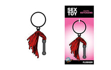 Load image into Gallery viewer, WOOD ROCKET Flogger Soft Enamel Sex Toy Keychain | Adult Keychain
