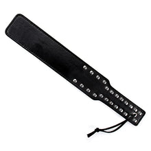 Load image into Gallery viewer, Couples BDSM Leather Hand pats Spanking Tools for Naughty Girls floggers and Paddles Sex (Black)
