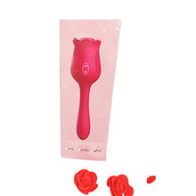 Load image into Gallery viewer, 10 Speed Red Color Silicone Clitoral Sucking Rose with G-Spot Vibrator (USK-E05, Small 0.25kg)
