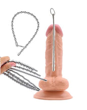 Load image into Gallery viewer, 13cm/18cm/27cm/35cm Long Metal Pull Beads Urethral Plug Man Penis Insert Stimulation Urethral Dilator Sex Toys for Men Horse Eye Urethral Stick (XL-8MM)
