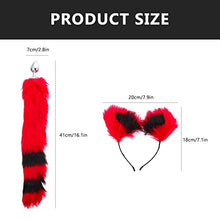 Load image into Gallery viewer, Beavorty 4Pcs Fox Ear Tail Plug Nipple Clamps Choker Collar Set Butt Tail Plug Faux Fur Fox Ears Headband Breast Clips Animal Cosplay Costume Accessories for Adults
