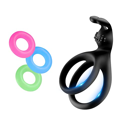 Silicone Penis Rings, Glow Cock Rings Set for Erection Enhancing, Long Lasting Stronger Men Sex Toy, Delaying Ejaculation Adult Sex Toys for Men or Couple