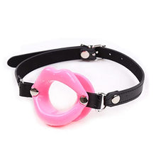 Load image into Gallery viewer, LSCZSLYH PU Leather Silicone Mouth Ball BDSM Bondage Lips Ring Open Gag Ball Adult Slave Erotic Toy for Couples Toys (Color : SM94-7, Size : A)
