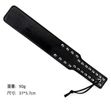 Load image into Gallery viewer, Couples BDSM Leather Hand pats Spanking Tools for Naughty Girls floggers and Paddles Sex (Black)
