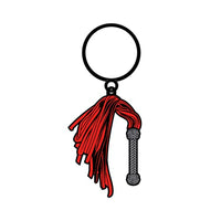 WOOD ROCKET Flogger Soft Enamel Sex Toy Keychain | Adult Keychain