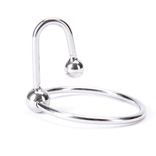 Stainless Steel Penis Cock Rings with Urethral Sounds Ball Male Erotic Penis Ring Adult Supplies (1.38 Inches)