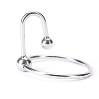 Stainless Steel Penis Cock Rings with Urethral Sounds Ball Male Erotic Penis Ring Adult Supplies (1.26 Inches)