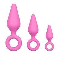 EasyToys Anal Collection - Buttplug Set - 3 Pieces - Pink Anal Toys-Butt Plug for Men and Women