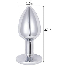 Load image into Gallery viewer, Small Anal Plug, Anal Toy Plug Beginner, Personal Sex Massager, Stainless Steel Butt Plug for Women Men Couples Lover, LightGreen
