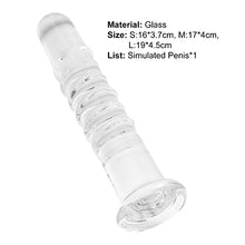 Load image into Gallery viewer, Dildo Anal Masturbator? A Gift Transparent Easy to Clean Glass Female G-spot Masturbator Dildo for Ladies L
