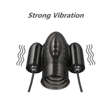 Load image into Gallery viewer, Remote Male Masturbator for Glans Trainning, 10 Speeds Bullet Stimulator Vibrating Penis Sleeve - Black
