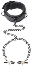 Load image into Gallery viewer, Master Series Collared Temptress Collar with Nipple Clamps
