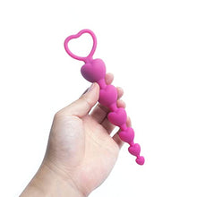 Load image into Gallery viewer, YWZAO G09 Butt Plug Pull Bead Small Size Silicone Male Female Anal Ass Sexy Toy Masturbator (Rose Red)
